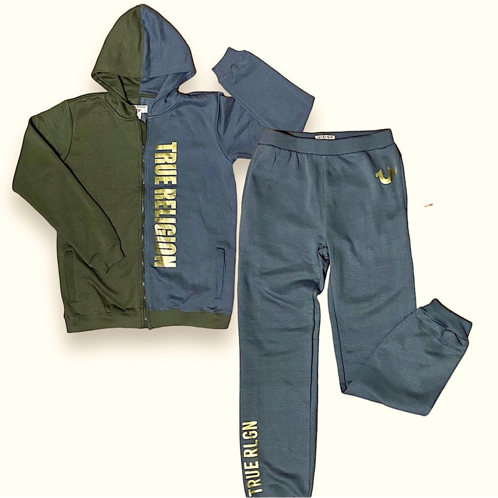True Religion Big Boys color block sweatsuit - NWT!